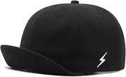 [Pooyikoi] Vintage Short Brim Cap for Men Women-Unique Running Flip it Cap Hat with Small Brim-Classic Style for Daily Use
