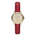 Burberry BU10102 The Classic Gold Dial Red Leather Strap 32mm Women's Watch