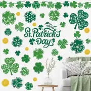 Whaline St. Patrick's Day Wall Stickers Shamrock Wall Decals Lucky Clover Roo...