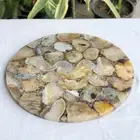 15" Agate Corner Table Top Natural Stones Handmade Work Home Decor