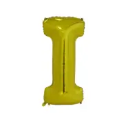 Gold I Alphabet Foil Balloon 86cm Birthday Party Decor Supplies AUS Stock