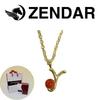 在飛比找博客來優惠-【ZENDAR】頂級天然沙丁紅珊瑚圓珠3-3.5mm字母金色