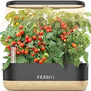 Hydroponics Growing System 10 Pods, Herb Garden Kit inoor with Pump System, Germination Kit with LED Light, Automatic Timer, Black