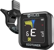 KLIQ Music Gear Ecotuner - Usb Rechargeable Clip-On Tuner (With Included Charging Cable) - With Guitar, Ukulele, Violin, Bass & Chromatic Tuning Modes