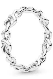 Pandora Sterling Silver Knotted Hearts Ring - 198018-56 - Size 7.5