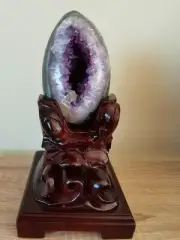 1450g Uruguay Purple Amethyst Crystal With calcite Geode Mineral Specim