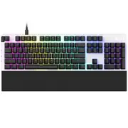 NZXT Full Size Mechanical Keyboard - White Gateron Red Switches, Volume Roller, Wrist Rest Included [KB-1FSUS-WR]