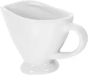 GREENADSCAPE Sauce Pitcher Gravy Boat for Creamer Ergonomic Handle Tableware for Restaurant Catering Easy Clean Condiment Bowl