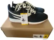 Steve Madden Ladies Wedge Sneakers Denny Black White Womens Size 8 NEW