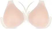 [AG TRADEMARK LLC] Nipple Cover Silicone Lift Pasties - Deep V-shaped Sticky Strapless Backless Breast Bra for Women