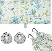 Summer Fresh Blue Daisies Hammocks for Camping with Tree Straps Cloth Hammock for Outside Patio Backyard Poolside