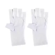 Salon Fingerless Manicure LED Anti UV Art Tool Gloves - 1 pair