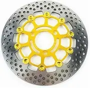 Universal Motorcycle CNC Aluminum 3 holes 260 * 70mm Floating disk brake disc Fit For Yamaha BWS WISP Motorbike(Gold)