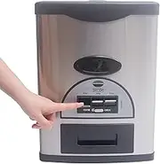 Rice Dispenser, Auto Rice Dispenser,10kg/22Lbs Grain Dispenser Storage Box,Large Capacity Stainless Steel Rice Storage Container for Kitchen,Dining Room