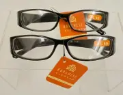 2 Pack Borghese Reading Glasses Readers Black - Free Shipping Readers +1.50