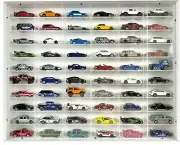 Car Display Case 60 Pcs White Matchbox Model 1/64 Diecast Wood Rack Wall Cabinet