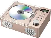 Studebaker SB3720 Portable Stereo Bluetooth CD Player with MP3 Playback, FM Radio, USB, and Built-in Rechargeable Battery (Rose Gold)