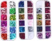 WEKADRIN Nail Art Glitter Sequins False Nails Stickers Manicure Art DIY Manicure Decor
