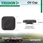 Tridon Plastic Bayonet Oil Cap 37.5mm for Mazda Familia BG 1.8L 4cyl 120kW (for: Mazda)