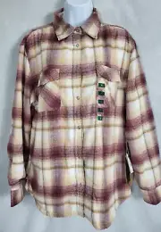 Stillwater Supply Plaid Fleece Lined Jacket Shacket Women’s XL, NWT Western