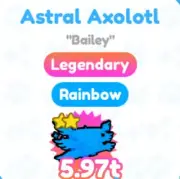 RB Rainbow Astral Axolotl 5.97T Legendary Pet Sim Simulator X for Roblox PSX