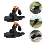 2 Pcs Wear-resistant Tent Clips Camping Tarps Waterproof under Hooks