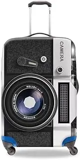 [fonefunshop] Suitcase Cover Protective Skin Elasticated Cover Camera 22x25 inch Medium, Black, M, Patterned