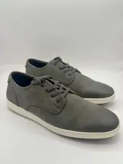 Steve Madden Men's Size 13M Fenta Gray Canvas Low Top Lace Up Deck Shoe Sneakers