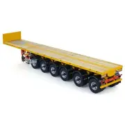 NOOXION Metal 1/14 Remote Control 6-axle Flat Trailer Parts for RC Tractor Truck