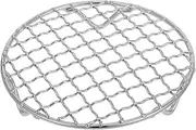 GRIRIW Air Fryer Electric Stove Compatible Round Grill Mesh Cooking Rack and Cooling Rack in Stainless Steel
