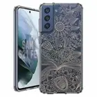 For Samsung Galaxy S20 S21 S23 S24 FE 5g TPU Case+Glass(Sunflower Damask)