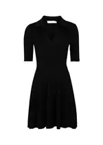 Jonathan Simkhai Patricia Ribbed-knit Mini Polo Dress - Black - M M