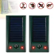 2pcs Solar Power Mouse Repellent Ultrasonic Repeller Bird Pest Animal Tool