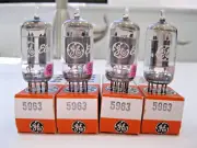4 NOS GE 5963/12AU7A/ VACUUM TUBES, GRAY PLATE, O GETTER, MATCHED TV-7 TESTED.
