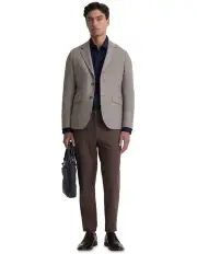 [Oxford] Blake Wool Blend Blazer in Brown