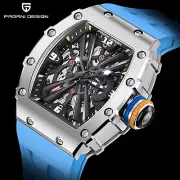 2024 New Men's Quartz Watches Skeleton Dial100M Waterproof Sport Sapphire Glass