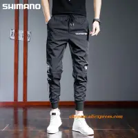 在飛比找蝦皮購物優惠-Shimano 男士釣魚褲速乾透氣運動褲夏季薄款修身褲戶外彈