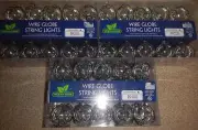 3 sets New LARGE Wire Globe string Lights 20 white lights wedding patio deck