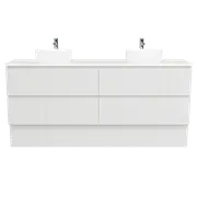 New England Joinery 1800mm Splendor Above Counter Double Bowl SilkSurface Floor Standing Vanity