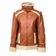 High Collar Fur Leather Jacket