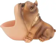 Amosfun 1pc Home Key Storage Box Sundries Container Dog Shaped Resin Ornament (brown)