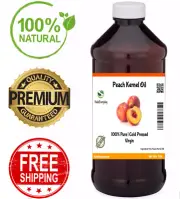 Peach Kernel Oil - 100% Pure Natural Cold Pressed Premium Grade A Organic Bulk