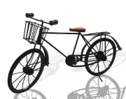 IOTC IR 2040-VC Retro Classic Decorative Iron Bicycle Black, Large, 10" Tall
