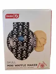 Dash SKULL Mini Waffle Maker Non-Stick Surface New in Box Unopened