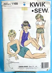Kwik Sew 1168 Sz. 4-7 Girls Rompers and Shorts