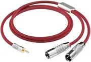 HiFi 3.5mm to 2XLR Audio Cable for Mobile Phone Mixer 6N Pure Silver Core Stereo 3.5mm Jack to 2XLR Male/Female Amplifier Cable(3.5 to 2XLR Male,0.75m)