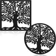 2 Pcs Cast Iron Trivet 7.1 Inch Vintage Metal Trivet for Pots Pans Hot Dishes De