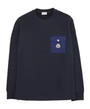 Moncler Logo Patch Pocket Crewneck Sweatshirt XL,L,M blue