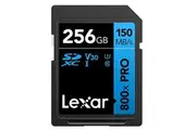 Lexar High-Performance 800x PRO 256GB SDHC/SDXC UHS-I Card BLUE Series speeds of up to 150MB/s1 shoot high-quality images and stunning 1080p Full-HD