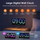 LED Digital Clock 8.5 Inch Large Display LED Alarm Clock w/Date Week Stron